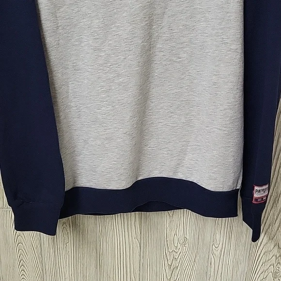 NFL Team Apparel New England Patriots Gray and Blue Hoodie Size Large NWT - Picture 10 of 14